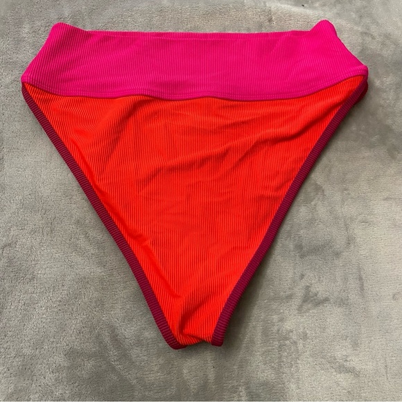 New! Beach Riot Emmy be mine colorblock high waisted bottom 24881 - Picture 8 of 9